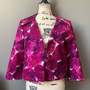 NWT Dana Buchman flowered cropped blazer